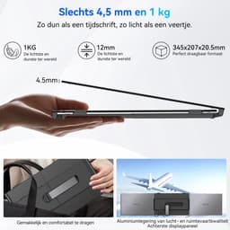 Blackview DCM6 Pro 14“ dubbele draagbare monitor – extra laptopscherm 13-17,3” – uitbreidingsscherm – dual screen – IPS Full HD – plug & play – aansluiting via één kabel – inclusief kabels en beschermhoes – grijs — thumbnail 5