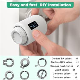 Slimme Thermostaat - Radiatorkraan App - Energie Besparen - Programmeerbaar Schema - M30x1.5 - Wit — thumbnail 4