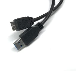 USB 3.0 Kabel - Adapterkabel Datakabel - Externe Schijf Koppelen - Snelle Dataoverdracht - 1 Meter - Zwart — thumbnail 1