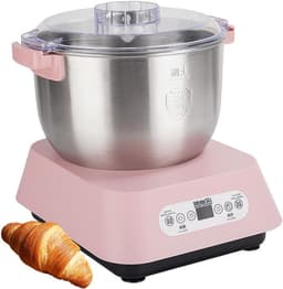Elektrische deegmixer - Kneedmachine keuken - Bakken thuis - Automatisch kneden - 5L capaciteit - Roze — thumbnail 1