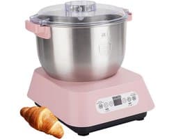 Elektrische deegmixer - Kneedmachine keuken - Bakken thuis - Automatisch kneden - 5L capaciteit - Roze