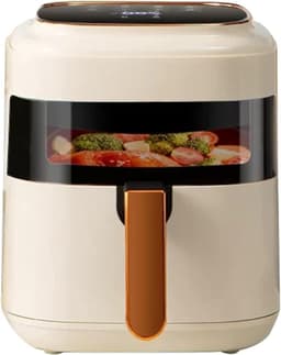 Heteluchtfriteuse - Airfryer Oven - Gezond Koken - Groot Kijkvenster - 6L - Wit — thumbnail 1