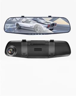 Car Camera 4.3In Dash Cam Car DVR 24H HD 1080P Dash Camera Dual Lens Video Recorder 1080P Dashcam Mirror Driving Recorder Dashcam(Size:32g) — thumbnail 1