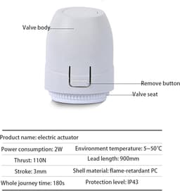 Vloerverwarming Actuator - Thermostaat Aansturing - Regelen Temperatuur - Energiezuinig - 2 stuks - Wit — thumbnail 5