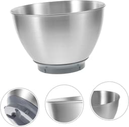 Rvs Mengkom - Keukenkom Bakkom - Voedselbereiding Mixen - Verdiept Spatvrij Ontwerp - 3 Liter Inhoud - Zilver — thumbnail 5