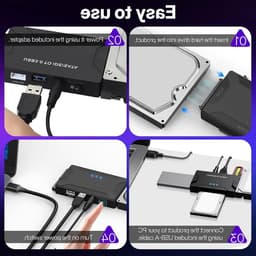 USB3.0 naar IDE/SATA Hard Drive Adapter voor 2.5/3.5 Inch HDD - 5Gbps Converter met SATA Kabel voor Windows 11/10/8/7/XP/Vista — thumbnail 3