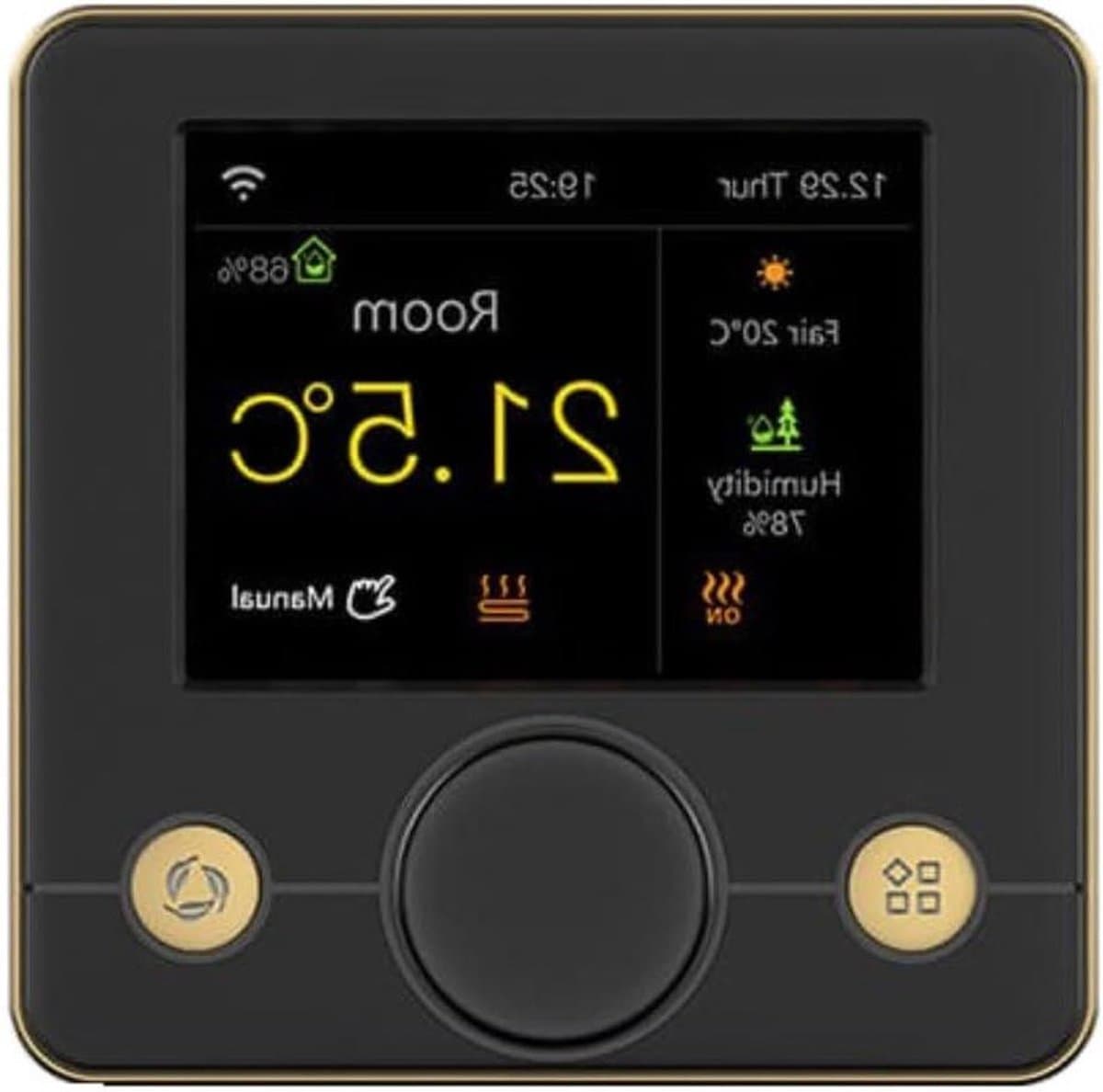 Slimme Thermostaat - Temperatuurregelaar - Energie Besparen - Spraakbesturing Compatibel - 10 x 10 x 6 cm - Zwart — afbeelding 1