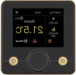 Slimme Thermostaat - Temperatuurregelaar - Energie Besparen - Spraakbesturing Compatibel - 10 x 10 x 6 cm - Zwart — thumbnail 1
