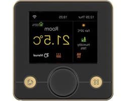 Slimme Thermostaat - Temperatuurregelaar - Energie Besparen - Spraakbesturing Compatibel - 10 x 10 x 6 cm - Zwart