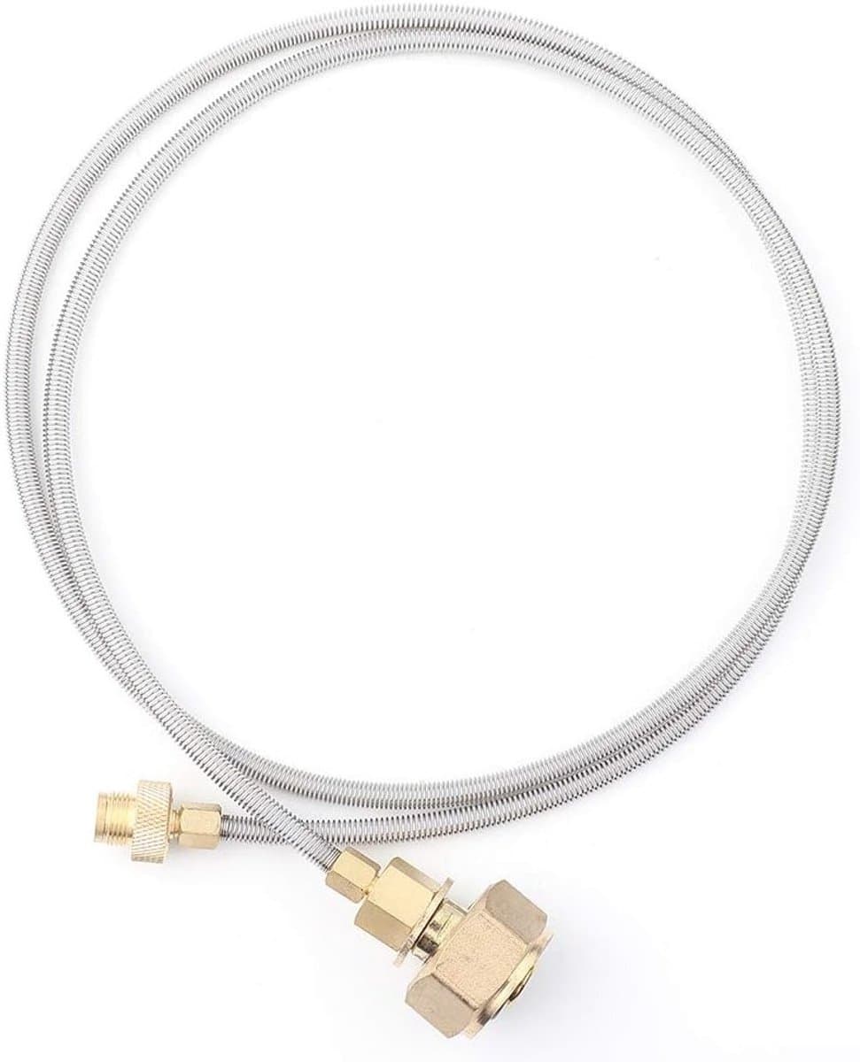 Gasfles Adapter voor Buiten koken - Geschikt voor Camping, Picknick en Gasoverdracht met Slang — afbeelding 1