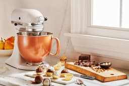 Mixkom - Beslagkom Keukenmachine - Bakken en Koken - Met Handvat - 4.8 Liter - Koper Parelmoer — thumbnail 2