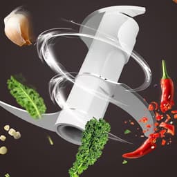 Elektrische Keukenmachine - Mini Hakmachine Voedsel - Snel Ingrediënten Snijden - Eenknopsbediening Draadloos - 350ml - Crèmekleurig — thumbnail 4