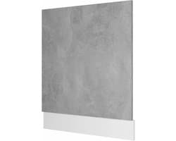 Vaatwasser Frontpaneel - Deur Vaatwasser Keuken - Keuken Integratie - Hout Materiaal - 59.5 x 3 x 67 cm - Betongrijs