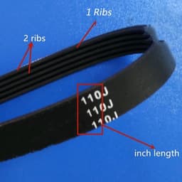 Aandrijfriem Grasmaaier - Vervangingsriem Rubber - Tuinonderhoud - Hitte en Oliebestendig - 1752 mm - Zwart — thumbnail 2