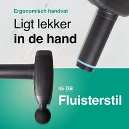 Massage Gun - Spierherstel Apparaat - Spierontspanning Herstel - 6 Massagekoppen - 28 cm - Zwart — thumbnail 5