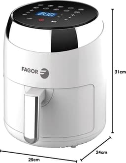 Heteluchtfriteuse - Airfryer - Gezond Frituren - 35 Liter Capaciteit - 25x32x30 cm - Meerkleurig — thumbnail 3