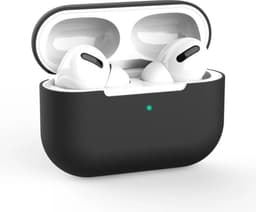 Hoesje geschikt voor Apple AirPods Pro - Siliconen case - AirPods cover - Protective case - Beschermhoes - Hoes oortjes - Softcase - Oplaadcase bescherming - Krasbestendig - Zwart - 1 stuk - Jony — thumbnail 1
