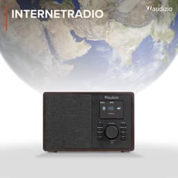 Internet radio - Audizio Cosa - FM en DAB radio - Kleine radio met Bluetooth - Wekkerfunctie - Donkerbruin — thumbnail 4