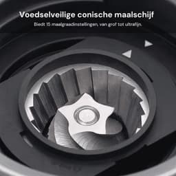 Koffiemachine van 15 bar met geïntegreerde molen - melkschuimer - 2,5 liter waterreservoir - roestvrijstalen barista-machine voor thuis en op kantoor. — thumbnail 3