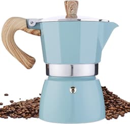 Espresso Maker voor 6 Kopjes - 10oz Handmatige Moka Pot voor Italiaanse Koffie, Aluminium Percolator en Koffiezetapparaat — thumbnail 5