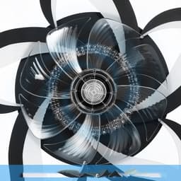 Slimme Plafondventilator met LED Lamp - 50W Energiezuinige Plafondlamp - Bediening via Afstandsbediening én App - Met Instelbare Windsnelheden-Zwart — thumbnail 2
