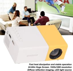 Dailygoody - 1080P Mini LED Videoprojector - Compacte projector - Ideaal voor thuisbioscoop - 24-60 Inch - Geschikt voor smartphone, DVD en lapto — thumbnail 5