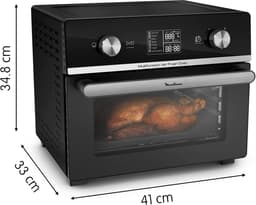 Luchtfriteuse Oven - Multifunctioneel Apparaat - Gezond Koken - Extra Crisp Technologie - 20 Liter - Zwart — thumbnail 3