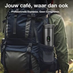 Fokelyi - Draagbare Elektrische Espressomachine - Capsule Koffie - Gemalen Koffie - Espresso - Oplaadbaar - Mini - 60ml - Grijs — thumbnail 4