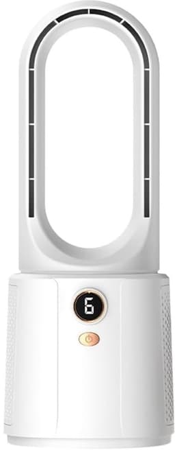 Draagbare luchtkoelventilator met 6 instelbare snelheden en LED-verlichting, geschikt voor thuis, slaapkamer, bureau en buitengebruik; draagbare torenventilator voor de slaapkamer. — thumbnail 1