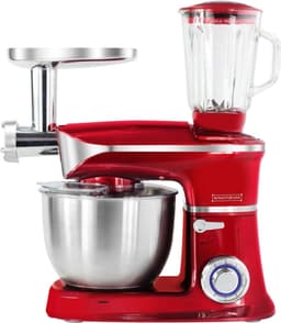 Keukenmachine - Foodprocessor Mixer - Veelzijdig Koken - 1900 Watt Kracht - 6 Liter Kom - Rood — thumbnail 1