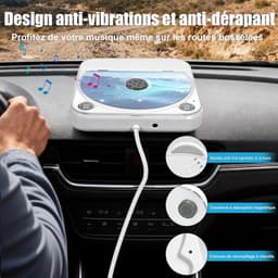 CD speler-Universele Externe Auto CD Speler- - USB en AUX Aansluiting - Met Afstandsbediening - Anti-Schok en Stofkap -geschikt voor Laptop, PC en MacBook- Zwart — thumbnail 3