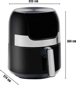 YOR® Heteluchtoven - Oven - Airfryer Oven - Zwart - 28cm x 33cm x 36cm — thumbnail 4