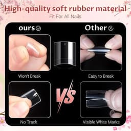 Zachte gel nagelstickers voor vierkante teenagels in een set met 12 maten, ideaal voor eenvoudig aanbrengen van een french manicure op teennagels — thumbnail 2