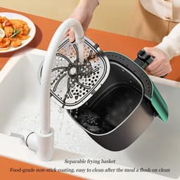 Heteluchtfriteuse - Airfryer Elektrische Friteuse - Gezond Koken - Voedselveilige Materialen - 6.0L - Groen — thumbnail 5