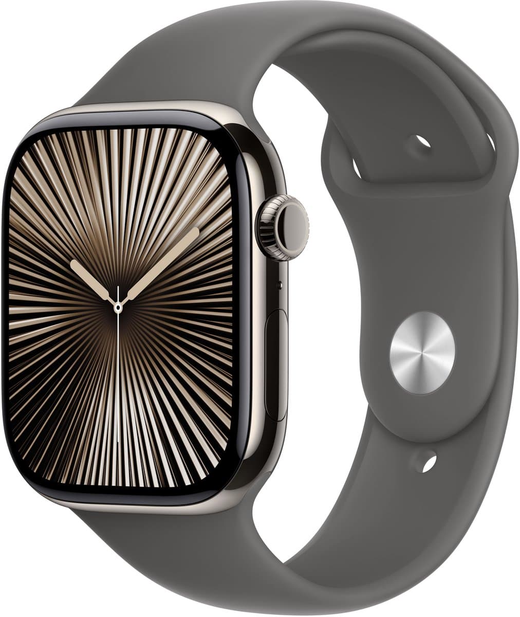 Apple Watch Series 10 GPs + Cellular 46mm Stone Grey Sport Band M/l Smartwatch Natural — afbeelding 1