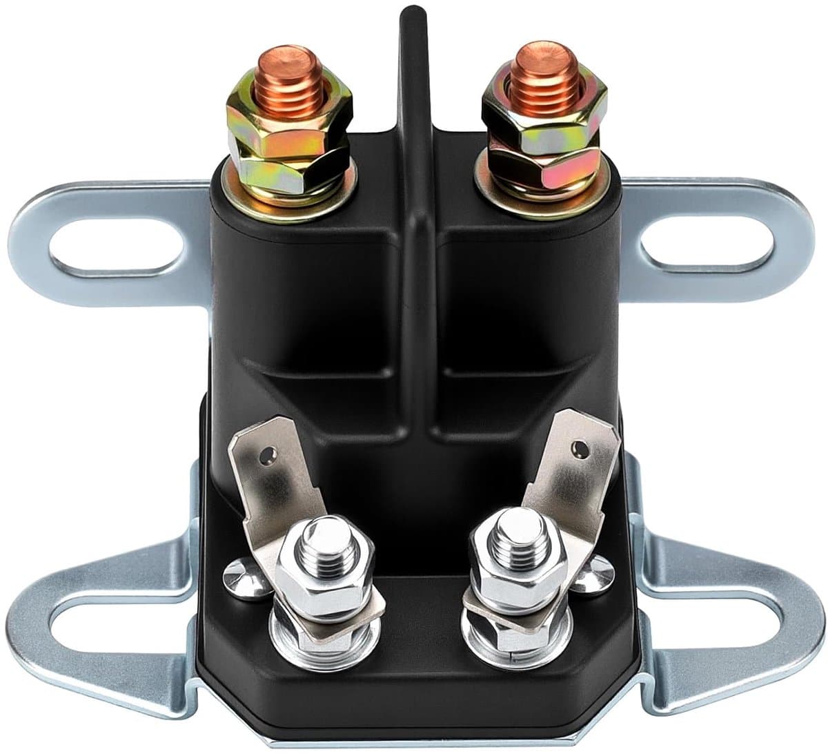 Startrelais Motor - Starter Solenoïde - Gazonmaaier Starten - 12V 4 Aansluitingen - 9.6 x 7.6 x 7.3 cm — afbeelding 1