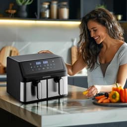 Heteluchtfriteuse - Airfryer XL - Gezond Frituren - Grote Capaciteit - 43x44x34cm - Meerkleurig — thumbnail 2