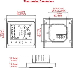 Slimme WiFi Thermostaat voor Elektrische Vloerverwarming met LCD Touch Screen en Spraakbesturing — thumbnail 5
