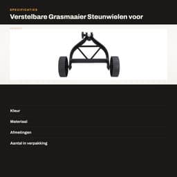 Dailygoods- Grasmaaiersteunwiel Verstelbaar - Draagbare Onkruidwielen - Stabiliteit/Balansverbetering - Duurzame Materialen - Eenvoudige Installatie - Maaiwielen — thumbnail 3