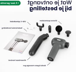 Massagepistool - Spierstimulator Percussie - Herstel na training - Afneembare handgreep - 900 g - Zwart — thumbnail 1