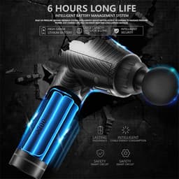 Massage Gun - Spier Massager - Spierherstel - Gedempt Geluid - 23 x 18 x 6.5cm - Zilver — thumbnail 2