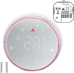 Slimme Thermostaat - Programmeerbare Regelaar - Energie Besparen - Dun Paneel Ontwerp - 13 Mm Inbouw - Wit — thumbnail 5