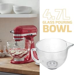 Glazen Mengkom - Mixer Kom Keuken Kom - Bakken en Mixen - Met Afdekdeksel - 4.7 Liter - Transparant — thumbnail 5