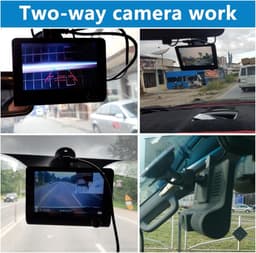Dashcam 3 Camera's - Auto Recorder DVR - Veilig Rijden - 4 Inch IPS Scherm - 64GB - Zwart — thumbnail 2