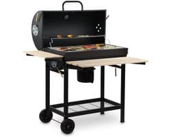 LeeuwenChoice® BBQ Pro Serie - Houtskool BBQ Wagen - 71x110x103cm Grill - Verrijdbaar met Wielen - Met Deksel & Thermometer