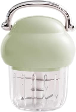 Mini keukenmachine - Elektrische hakker - Ingrediënten hakken - Oplaadbaar draadloos gemak - 350 ml - Groen — thumbnail 1