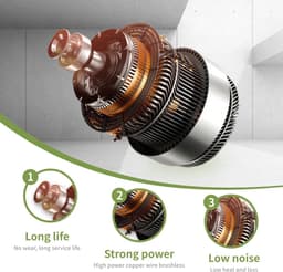 Elektrische Grasmaaier - Accu Grasmaaier - Gazon Onderhoud - Krachtige Borstelmotor - 33 cm Snijdbreedte - Groen Zwart — thumbnail 4