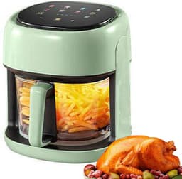 Luchtfriteuse - Heteluchtpan - Gezond Koken - Panoramisch Zicht - 45 Liter - Roestvrij staal — thumbnail 1