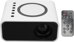 KZQ Mini Projector - Draagbaar Full Hd 1080p Led Projector Met Wifi - Geschikt Voor Telefoon En Computer - Ideaal Voor Thuis Slaapkamer Tuin Binnen Buiten Kamperen En Voetbal Kijken - Wit — thumbnail 1