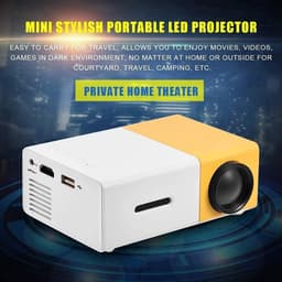 Mini Beamer - Input tot 1080P - Projector - Mini Projector - HDMI - USB - Wit / Geel - Draagbaar - Ingebouwde speaker — thumbnail 3